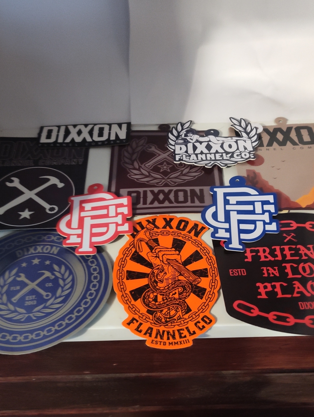 DIXXON Emblem Stickers Collection of 10 DIXXON FLANNEL STICKERS